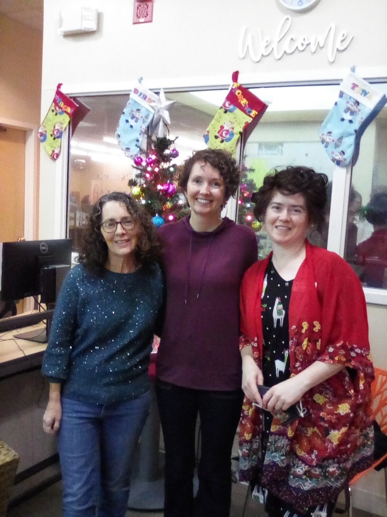 Author Book Signing participants Kathryn Springer, Jenny Sargent-Blaisdel, and Meagan Myhren-Bennett.